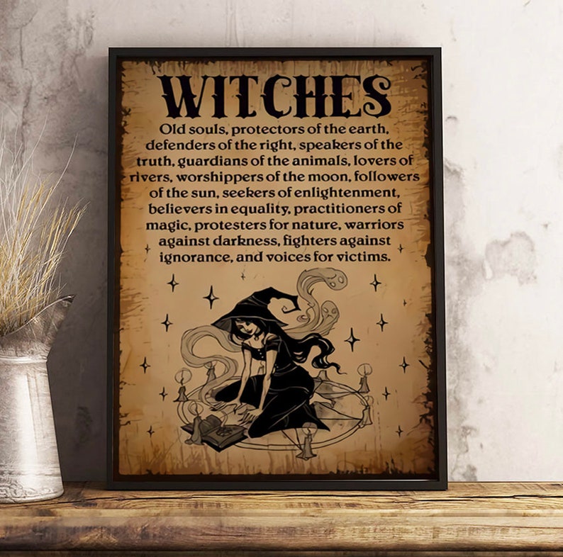 Witch Definition Wall Art Witch Dictionary Poster Kitchen - Etsy
