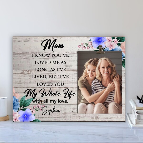 Custom Mother and Son Picture Frame Etsy