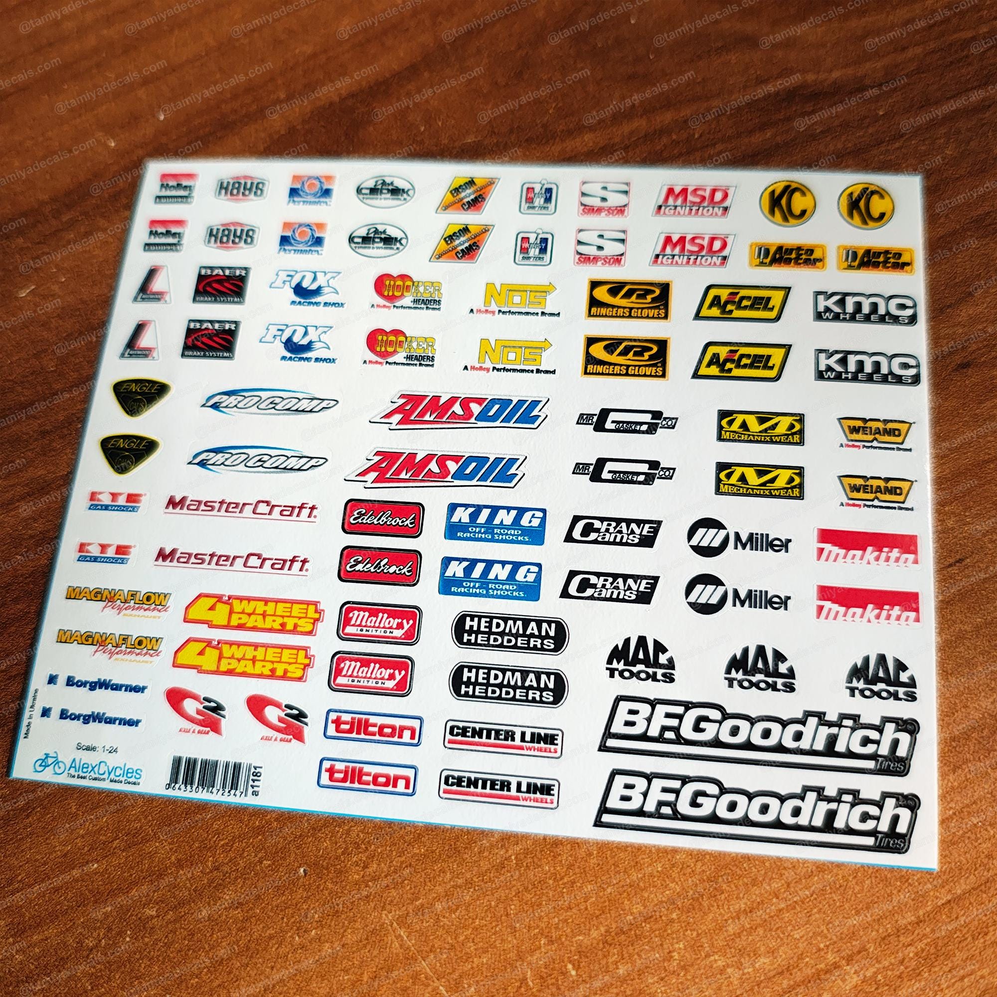 Rc Racing Stickers RC Car Racing Sponsors Off-road Brand 1/24 Scale Stickers Set ...