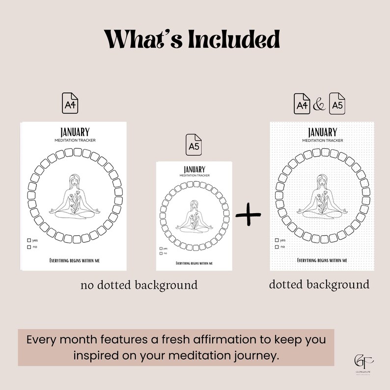 Meditation Yearly Tracker Printable Mindfulness Habit Log PDF Digital Download - Etsy Canada
