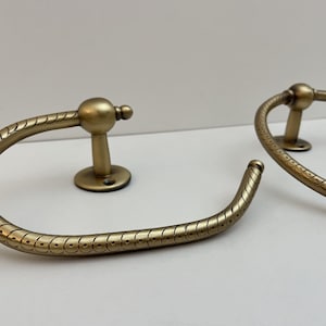 Handgefertigte Massivem Messing Handtuch Ring & Toilettenpapierhalter Set Gravierte Antike Bronze Finish Badezimmer Hardware Vintage Wand Bad Zubehör Bild 5