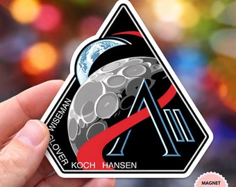 Artemis II NASA Patch Sticker, Retro Space Logo, Waterproof Vinyl Decal
