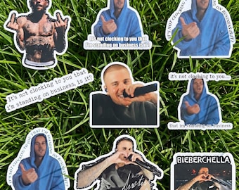 10-200pcs It's not clocking to you that i'm standing on business sticker, Justin Bieber Live DAISIES Coachella 2026, Believer Fan merch Gift