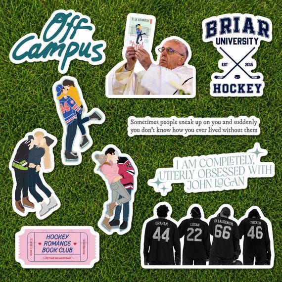 Off Campus, Garrett Graham, Off Campus series, Dean Di Laurentis, John Tucker, John Logan, The Deal sticker, The Mistake sticker, The Score