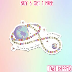 Copy Heart Copy Bracelet Sticker, Copy Moon Joy Sticker, Artemis II Moon Mission Magnet, NASA Stickers, Space Quote, Moon, NASA Astronaut