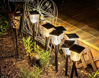 Super Bright  Solar Lights for Garden Waterproof | Outdoor Solar Lights | Solar Pathway Lights | Solar Garden Decor | Solar Powered Lights