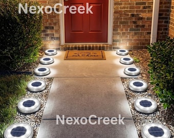 Solar Ground Lights Waterproof | Solar Powered Lights | Solar Pathway Light | Garden Solar Lights | Patio Lights | Solar Outdoor Lights