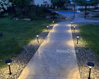 8 Pack Solar Pathway Lights Waterproof | Garden Solar Lights | Solar Powered Lights | Solar Garden Decor | Walkway Lights