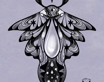 Luna Tears Flash Tattoo Print | 8"x10" Matte Print