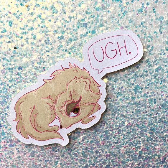 Ugh Chihuahua Mood Sticker Mood Tracker Sticker Doggo Etsy