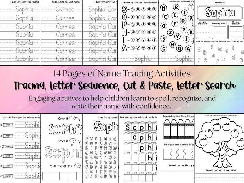 Personalized Name Tracing Worksheet | Handwriting Practice for Kids ...
