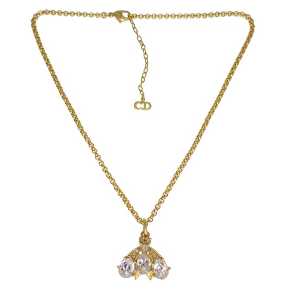 Vintage 1980s Christian Dior Gold Bee Pendant & Earrings Set Vintage 1980s Christian Dior Gold Bee Pendant & Earrings Set