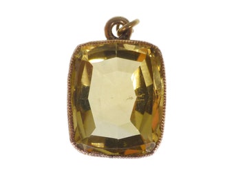 Antique Gold Citrine Charm Charm