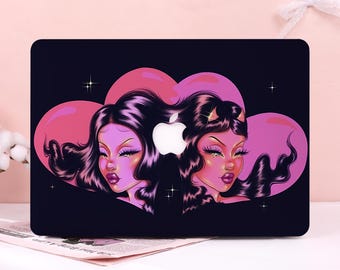 Pretty Girls harde, matte MacBook-hoes past 2026 MacBook Air 13/15, Pro 13/14/15/16, ret 13/12/15, Neo A18, M4/M5, aangepaste laptophoes