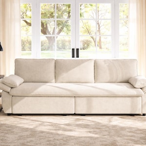 Corduroy 3-in-1 Sofa Bed • Chaise Lounge for Small Spaces