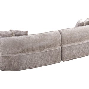 Sofá seccional moderno curvo Teddy de 4 plazas con tejido bouclé, sofá nube de 290 cm (114 pulgadas), no requiere montaje. imagen 7