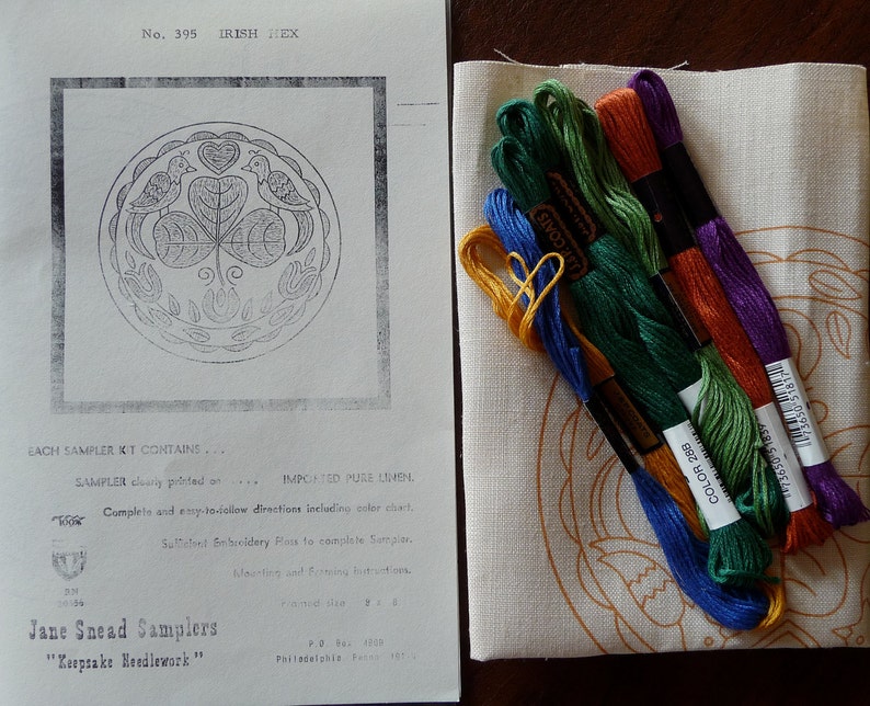 Jane Snead Samplers Vintage Embroidery Kit 395 Irish Hex image 2