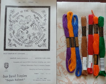 511 Today Is Sampler Vintage Jane Snead Samplers Embroidery Kit