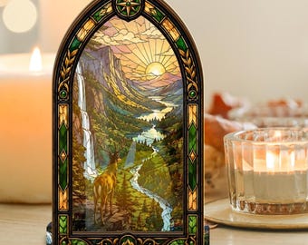 Rincón de libros de la Biblioteca del Trono de Cristal, Rincón de libros de Aelin, Decoración de estantería de fantasía, Candelabro literario, Regalo para amantes de los libros