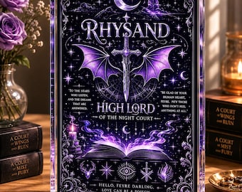 The Bat Boys Rhysand Book Vase, Rhysand Acotar Bookshelf Decor, Rhysand Feyre Fan, The Night Court Illyrians Rhysand Cassian Azriel