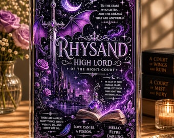 The Bat Boys Rhysand Book Vase, Rhysand Acotar Book Shaped Vase, Rhysand Feyre Fan, The Night Court Illyrians Rhysand Cassian Azriel