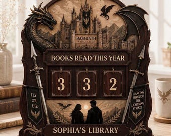 Rastreador de libros del Cuarto Ala del Dragón, Rastreador de lectura de Tairn y Andarna, Regalo para amantes de los libros del Colegio de Guerra de Basgiath, Regalo para lectores aficionados a los libros