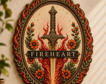 Letrero de madera de Aelin Fireheart, decoración para el hogar de Alin Galathynius Trono de Cristal, letreros de merchandising de TOG