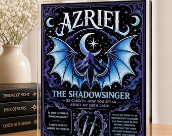 Azriel Shadowsinger Shirt Comfort Colors, ACOTAR Night Court TShirt For Fan, Illyrian Warrior Bat Boys Velaris Tee, Gift For SJm Book Lover