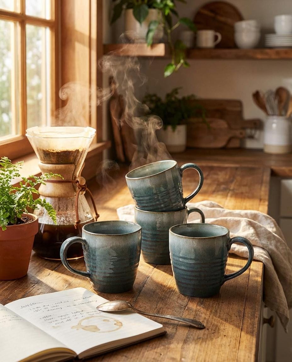 14 Oz Stoneware Mugs - Etsy