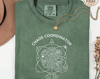 Comfort Colors® Minimalist Chaos Coordinator T-Shirt | Teacher Tee | Office Manager Gift | Busy Dad-Mom Shirt