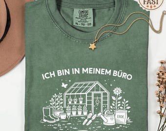 Comfort Colors® Gewächshaus-Gartenarbeit Shirt | Pflanzenmama T-Shirt | Geschenkshirt für Pflanzenliebhaber | 100 % Baumwolle