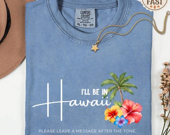 Hawaii Vacation Shirt | Tropical Hibiscus Palm Tree Tee