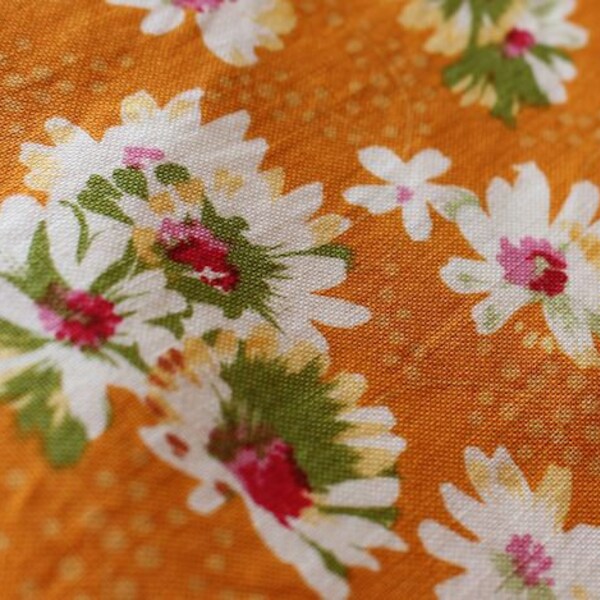 Apron Made to Order Your Size-Sommerhus Style Only-Orange Background White Flowers cotton