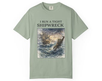 Ich laufe ein enges Schiffswrack-Shirt | Lustiges Homeschool Mom Tee | Chaos Koordinator | Elternschaft Humor Shirt | Geschenk für Mamas