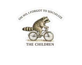 Trash Panda Sticker | Funny Homeschool Sticker | Homeschool Humor | Cute Waterproof Vinyl Sticker