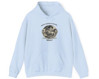 Bewahren Sie Homeschool Seltsames Hoodie | Drachen Wappen Illustration, Vintage Emblem