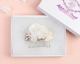Hairpiece UK - Bridal Haircomb - New Luxury 'Flora' Bridal Hair Piece - Wedding Haircomb UK - Bridesmaid Hair Comb - Bridal Hair UK