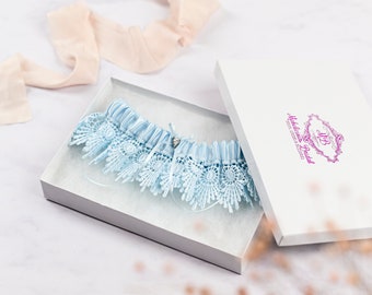 Wedding Garter - Bridal Garter - Embroidered Bridal Garter UK - Vintage Inspired Garter Set - Bridal Garter UK - Embroidery also avilable