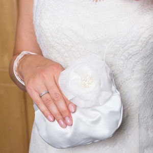 Wedding / Bridal / Bridesmaid Clutch Ivory Clutch Purse Stardust Brooch Bridesmaid Purse image 3