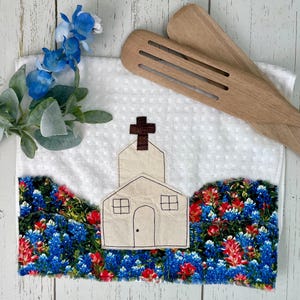 Texas bluebonnets country Church