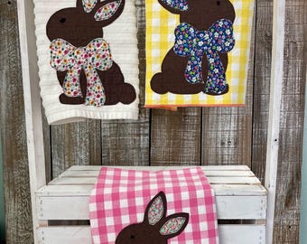 Chocolate Easter bunny kitchen towel