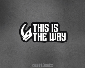 The Mandalorian Vinyl Sticker, 'This is the Way' Matte Decal