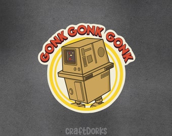 Star Wars Gonk Droid Sticker: Matte Vinyl Meme Sticker