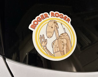 B1 Battle Droid Sticker: Star Wars Car Decal - Roger Roger