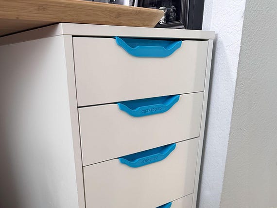 3d-printed IKEA Alex Drawer Handle - Dust Resistant, Customizable