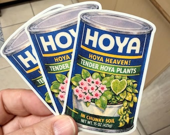 Hoya Canned Plant Sticker | Plant Lover Gift | Matte Durable Decor
