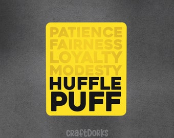 Harry Potter Hufflepuff Values Matte Sticker