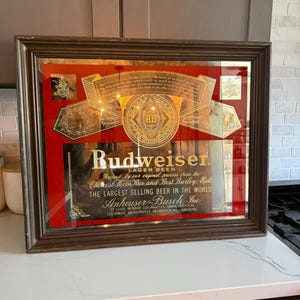 Vintage Budweiser Mirror - Etsy