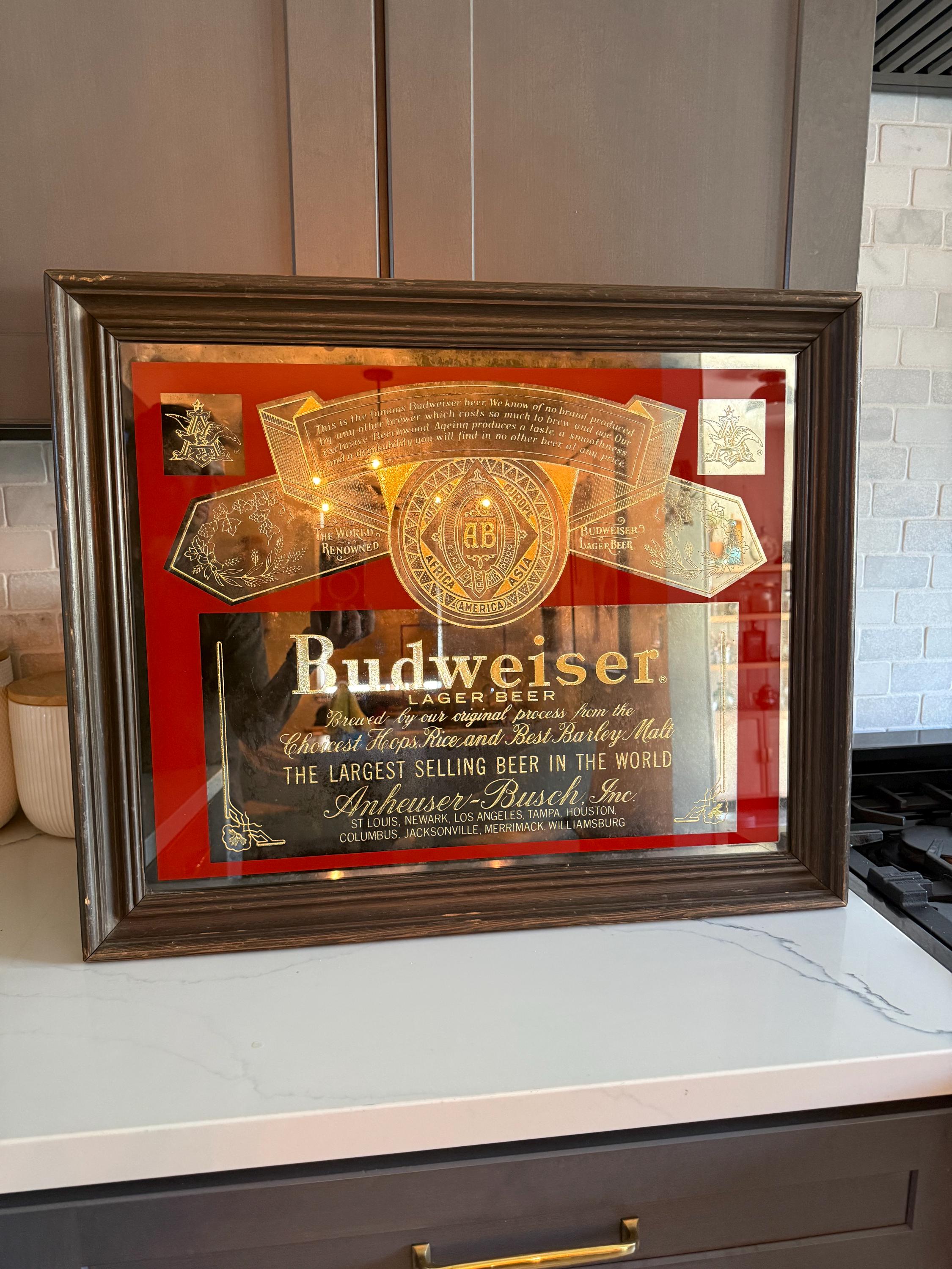 Budweiser Mirror - Etsy