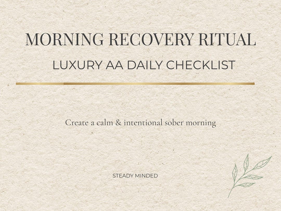 AA Morning Routine Checklist • 12 Step Recovery (printable PDF Download ...